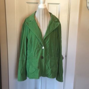 Green corduroy jacket